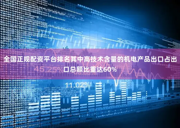 全国正规配资平台排名其中高技术含量的机电产品出口占出口总额比重达60%